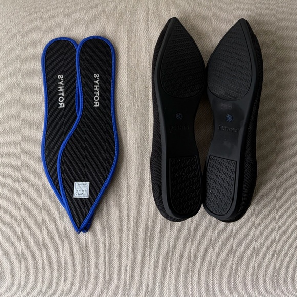 ROTHY'S The Point Ballet Flats Slip-On Lightweight Black Size 9 - Picture 5 of 8